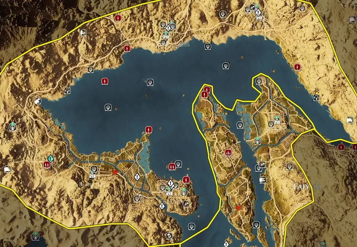 Assassin's Creed: Origins. Карта 14. Файюм