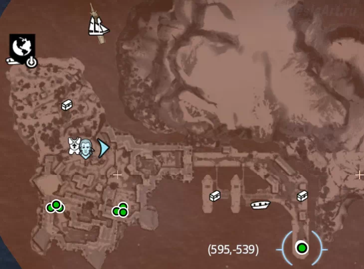 Assassins Creed Rogue. Карта: Форт де Сабле (DLC)
