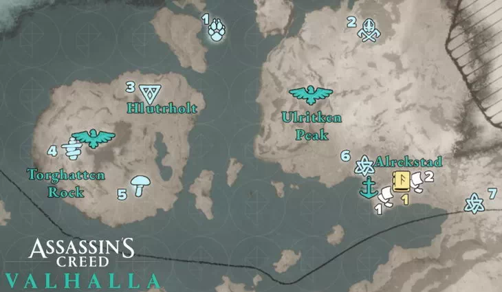 Assassin's Creed Valhalla. Карта: ХордаФюльке