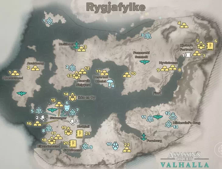 Assassin's Creed Valhalla. Карта: Норвегия