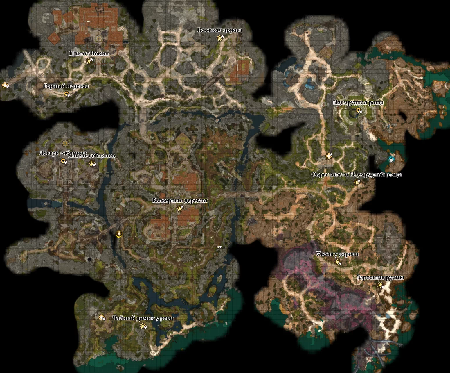 Baldur's Gate 3. Карта: Изумрудная роща