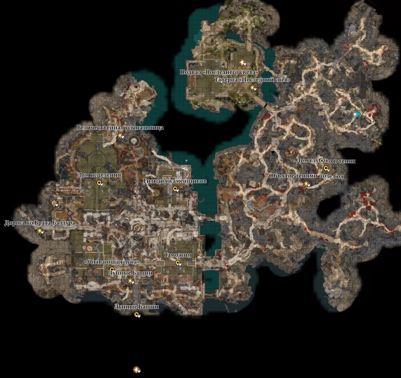 Baldur's Gate 3. Карта: Лунные башни