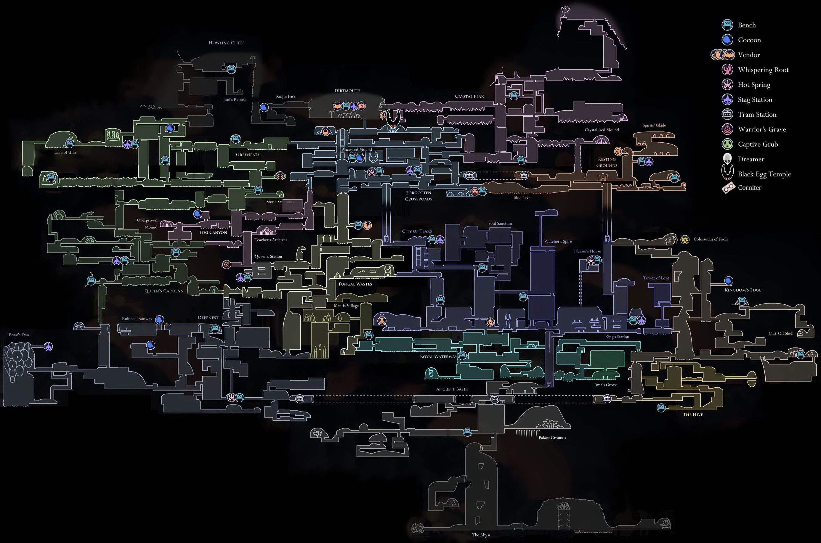 complete hollow knight map