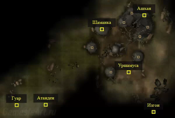 Morrowind. Карта: Лагерь Ахеммуза