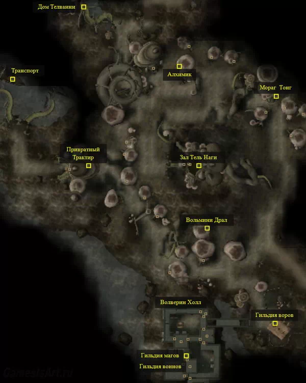 Morrowind. Карта: Садрит Мора