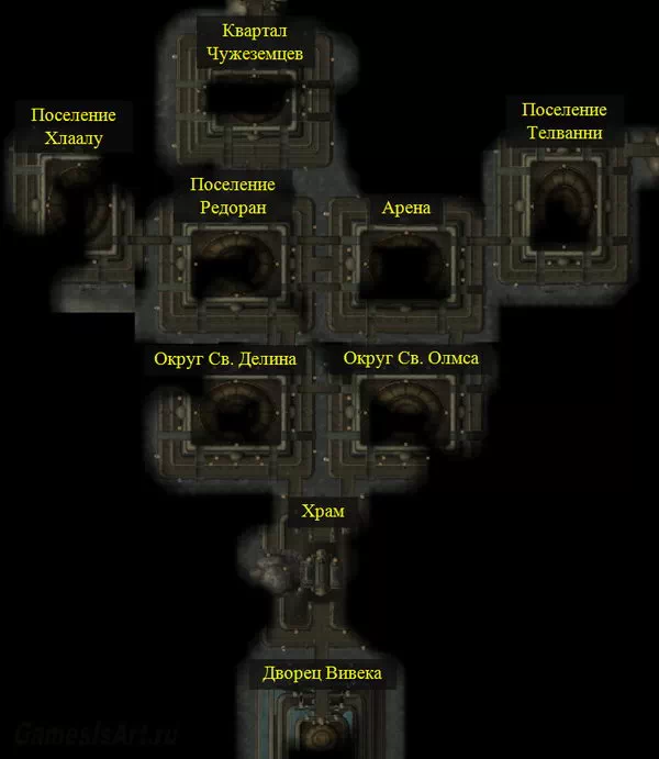 Morrowind. Карта: Вивек