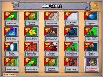 Plants vs. Zombies. Mini-Games