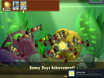 Plants vs. Zombies. Mini-Games 8. Zombiquarium
