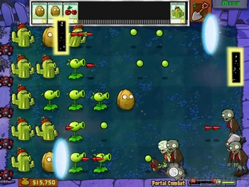 Plants vs. Zombies. Mini-Games 11. Portal Combat