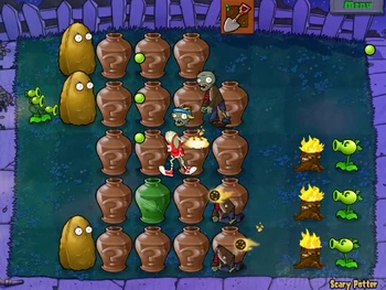 Plants vs. Zombies. Puzzle 1.6. Scary Potter