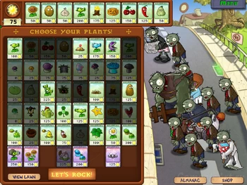 Plants vs. Zombies. Survival