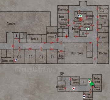Silent Hill 3. Карта: Госпиталь Брукхэвен