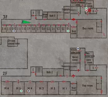 Silent Hill 3. Карта: Госпиталь Брукхэвен 3 этаж