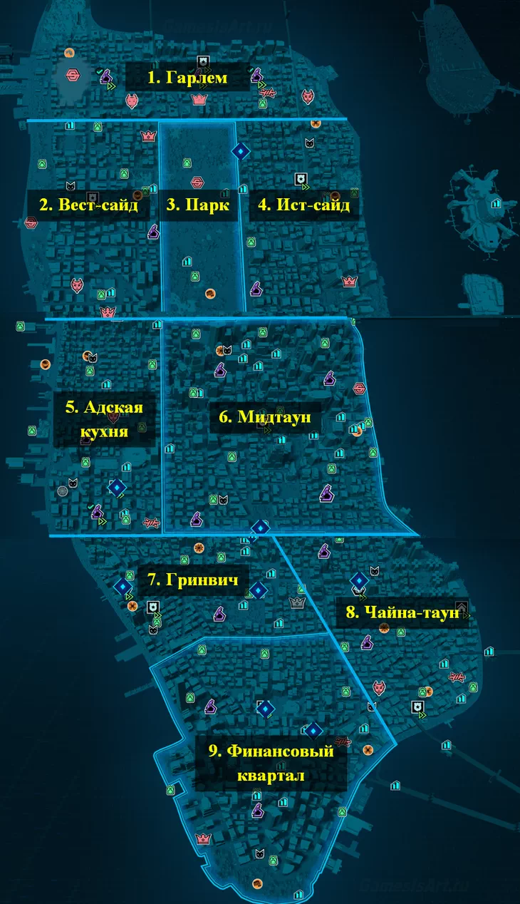 Spider-Man. Карта города