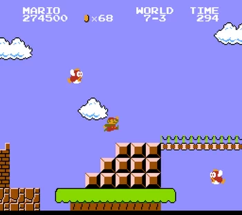 Super Mario Bros. 7-3. 