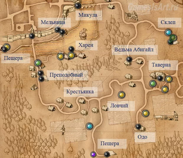 Witcher 1. Карта: Окрестности Вызимы