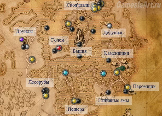 Witcher 1. Карта: Лес на болотах