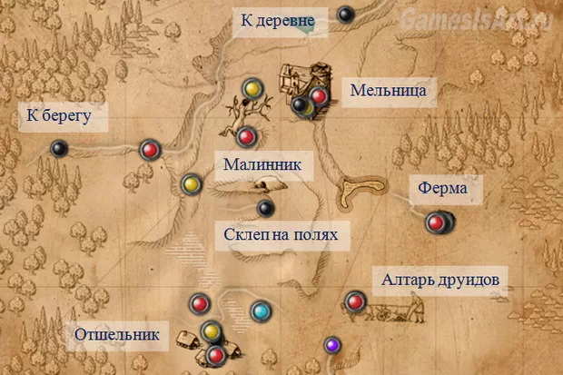 Witcher 1. Карта: Поля